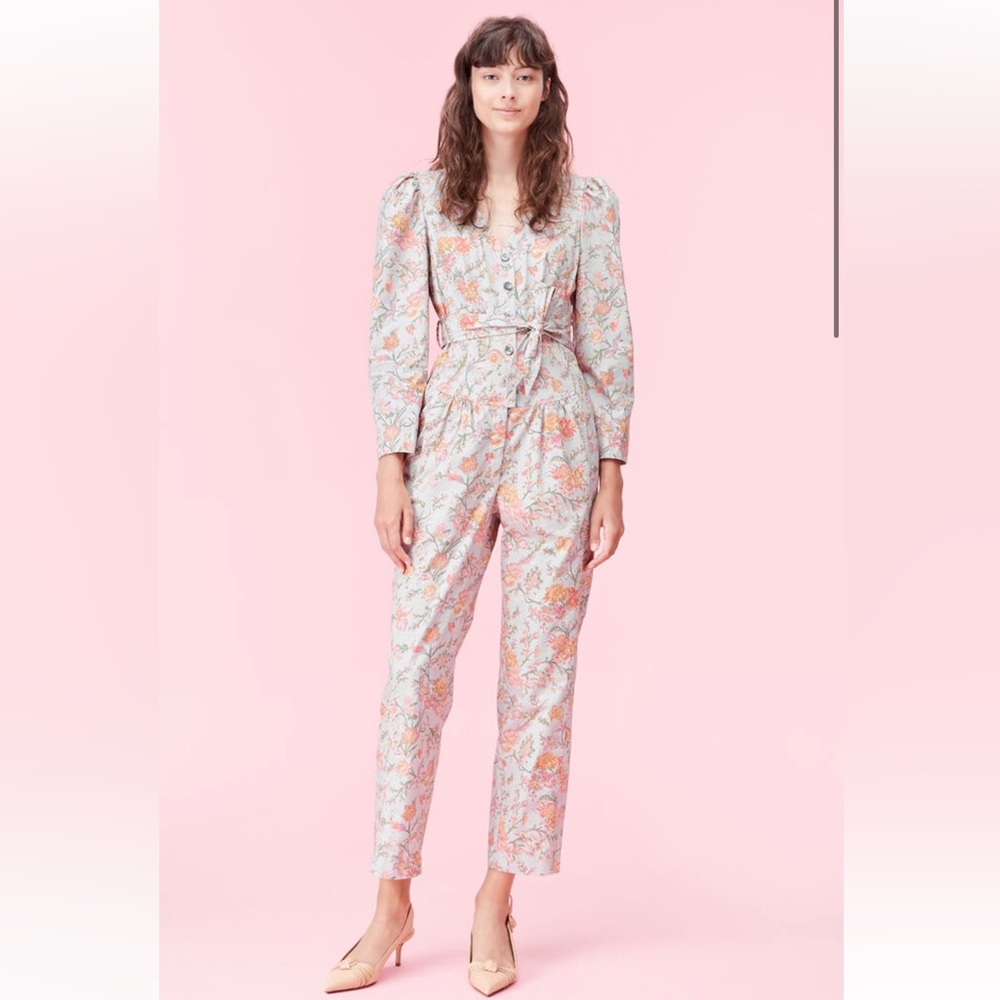 LA VIE LIDIA VINE SILKY TWILL JUMPSUIT
